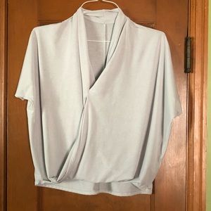 Grey mesh poncho top!